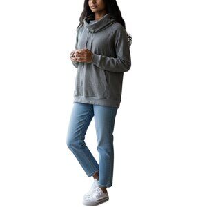 Women’s Cozy Cowl Neck Soft Cotton Blend Long Sleeve Drawstrings Pullover XL